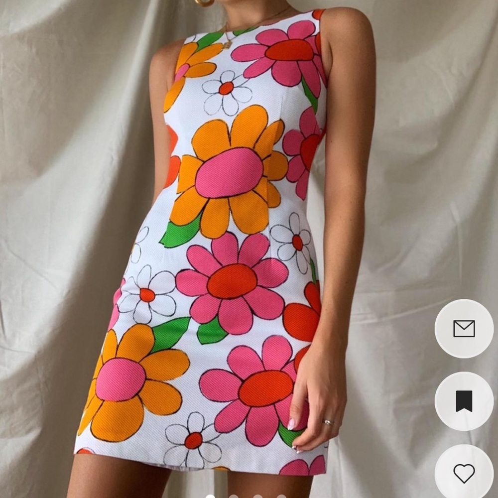 Vintage Laundry by Shelli Segal Flower Power Mini Dress
